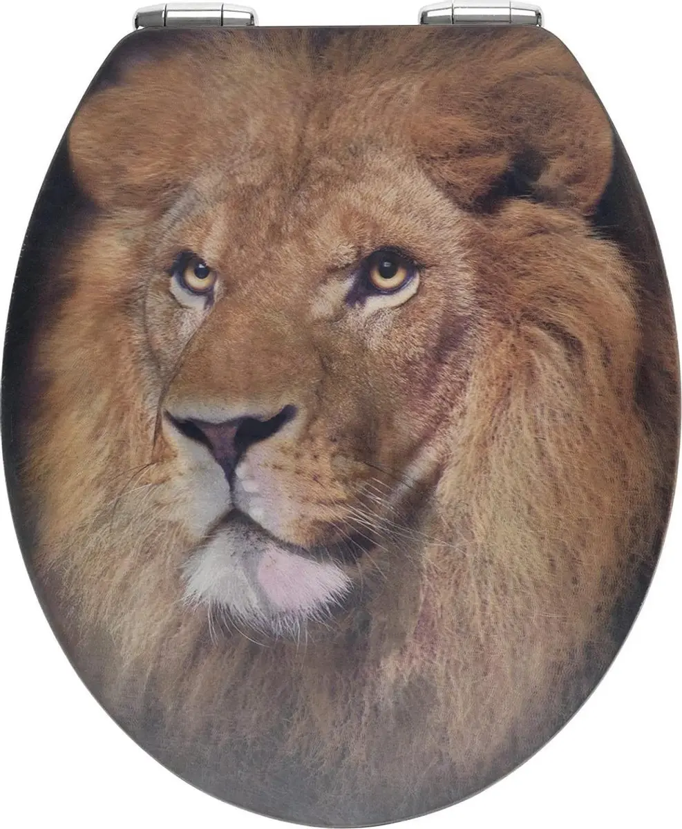 Wenko Wc-bril Lion 38 X 44,5 Cm Mdf Bruin