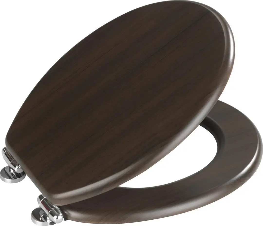 Wenko WC-bril Wenge 35,5x42,5cm MDF - afbeelding 2 van 6
