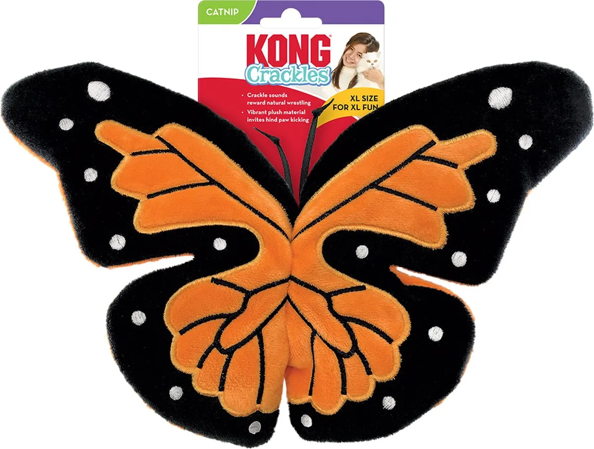 KONG Crackles Flutterz Katten Speelgoed - Blauw - afbeelding 3 van 3
