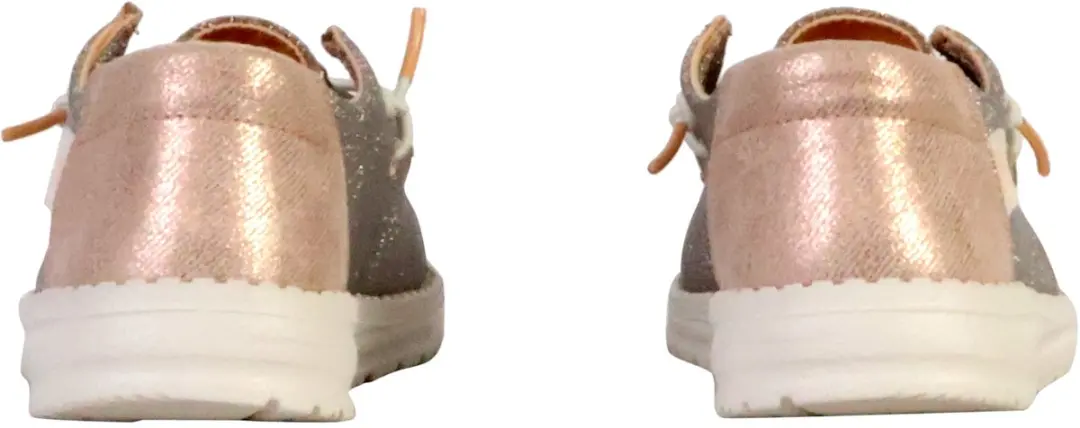 HEYDUDE Wendy Metallic Sparkle Instappers - Roze - afbeelding 6 van 6