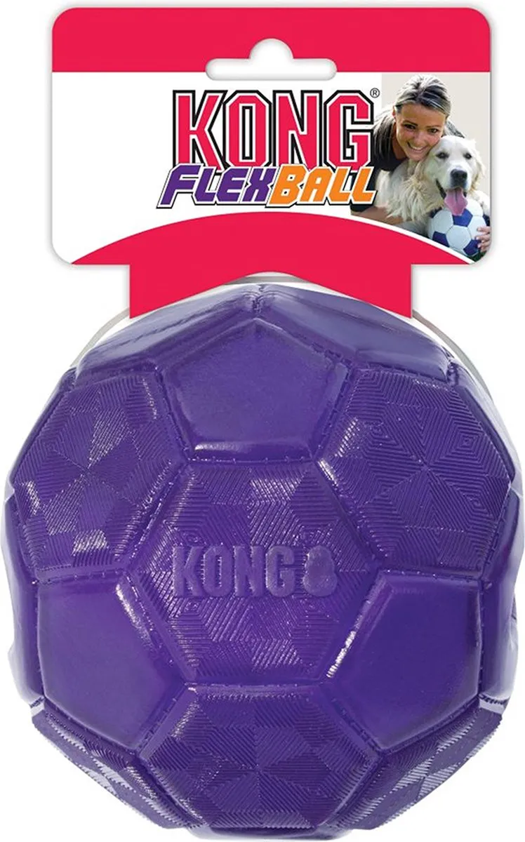KONG FlexBall Sterke Speelbal - Paars 15.5 cm