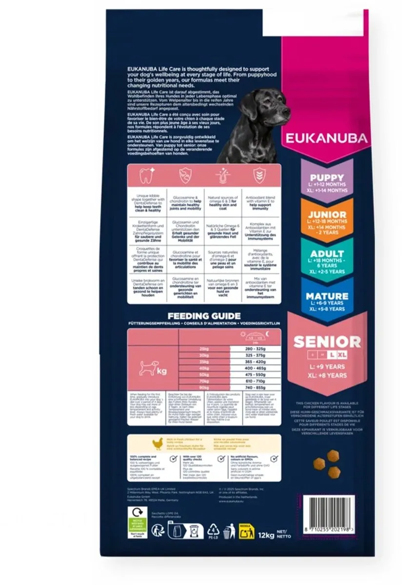 Eukanuba Senior Large Breed Kip Hondenbrokken 12kg