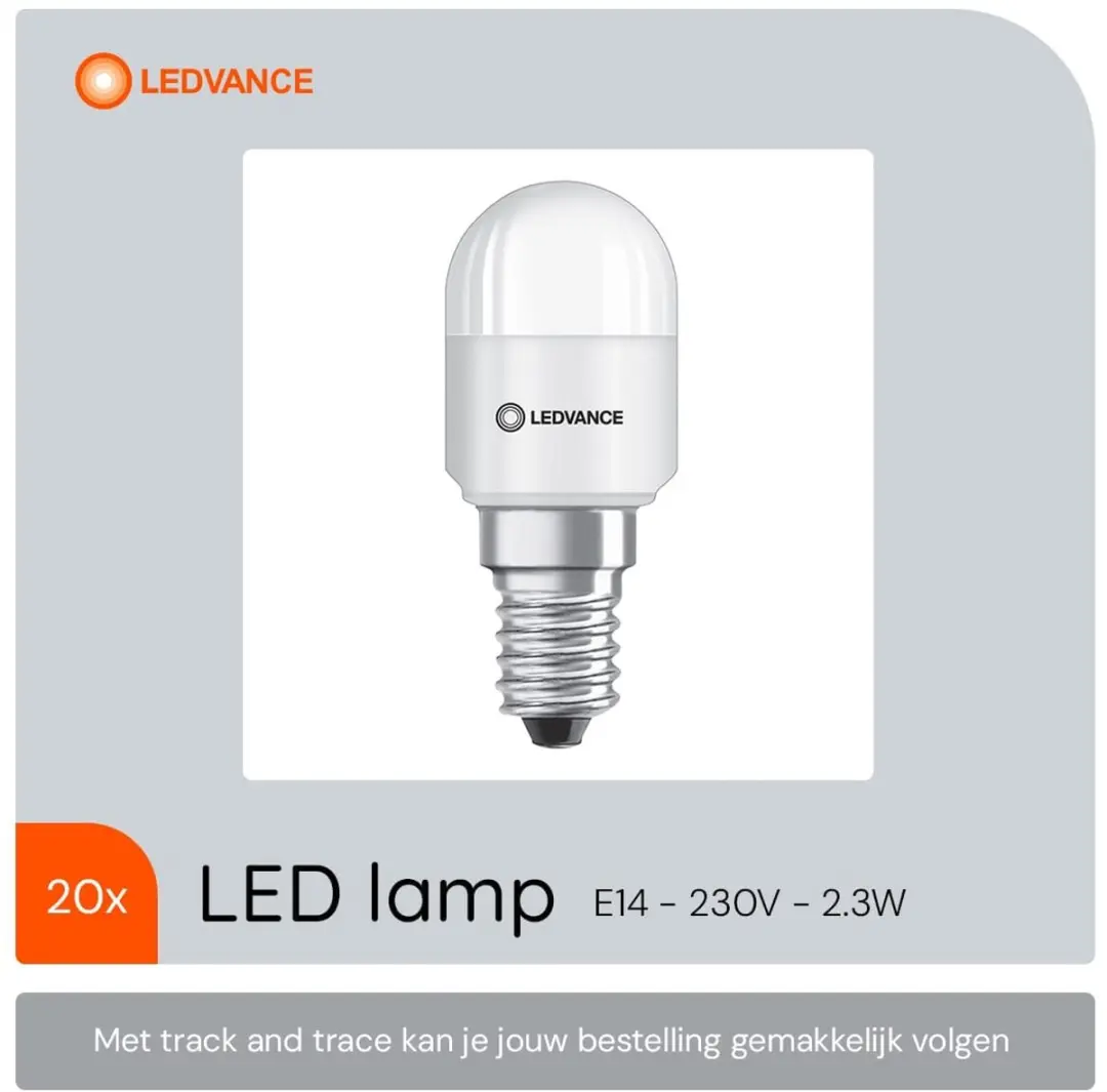 LEDVANCE LED Special T26 E14 Buislamp 2.3W 6500K - 20 stuks - afbeelding 6 van 6