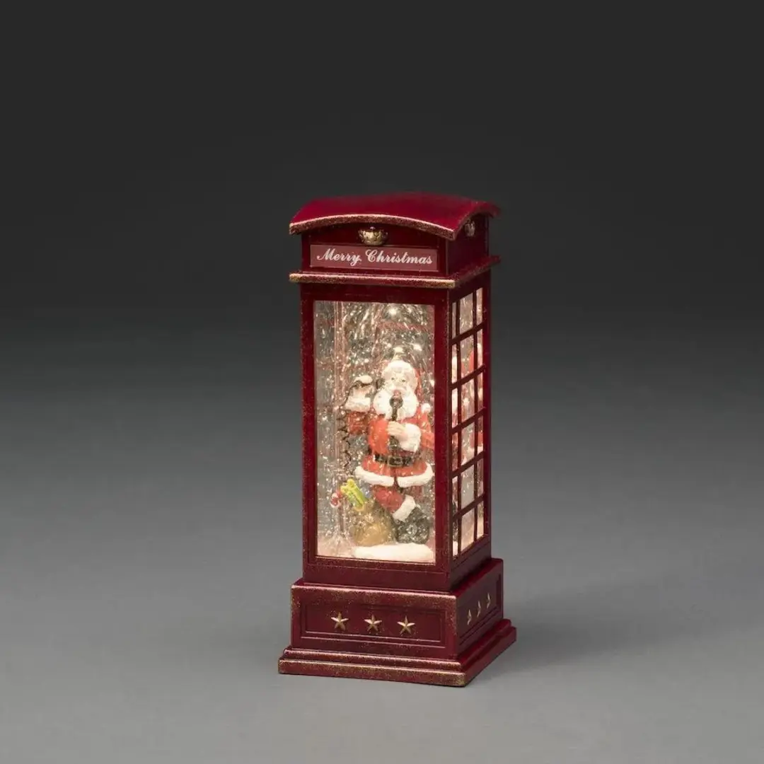 Konstsmide Sneeuwlantaarn Telefooncel LED - Rood - afbeelding 5 van 5
