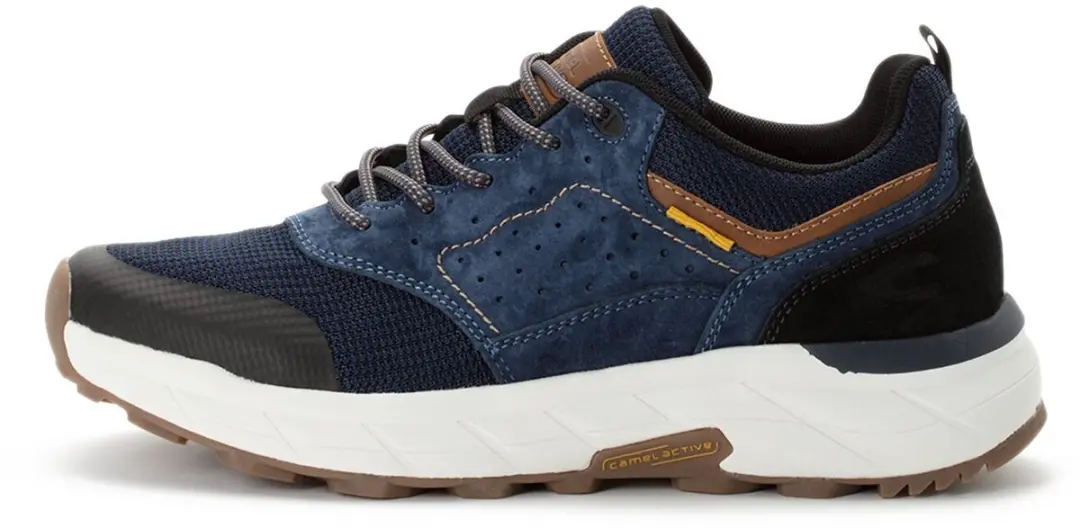 camel active Sneakers van nubuckleer en textiel