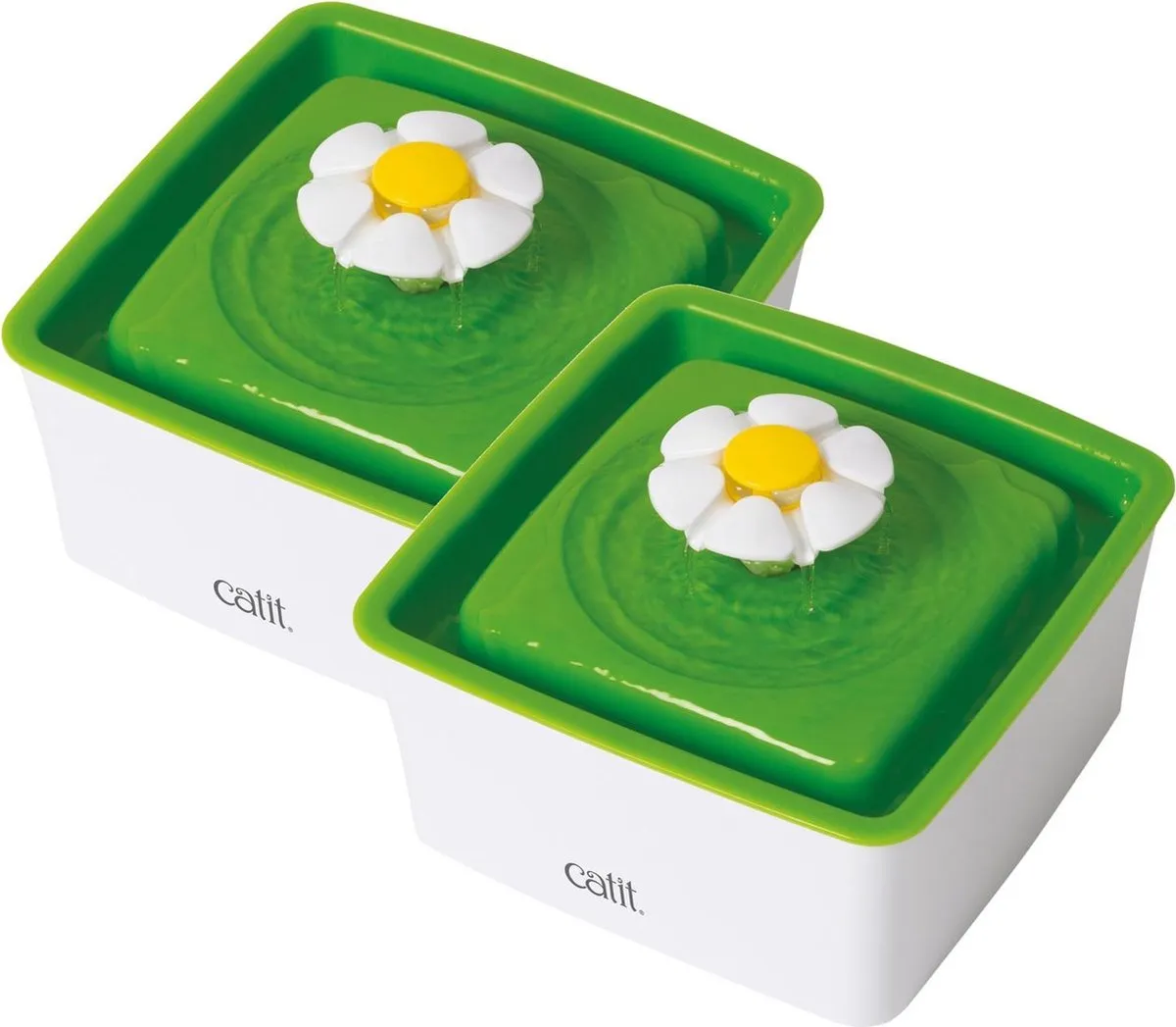 Catit Drinkfontein Mini Bloem Senses - 1.5L - Wit/ Groen
