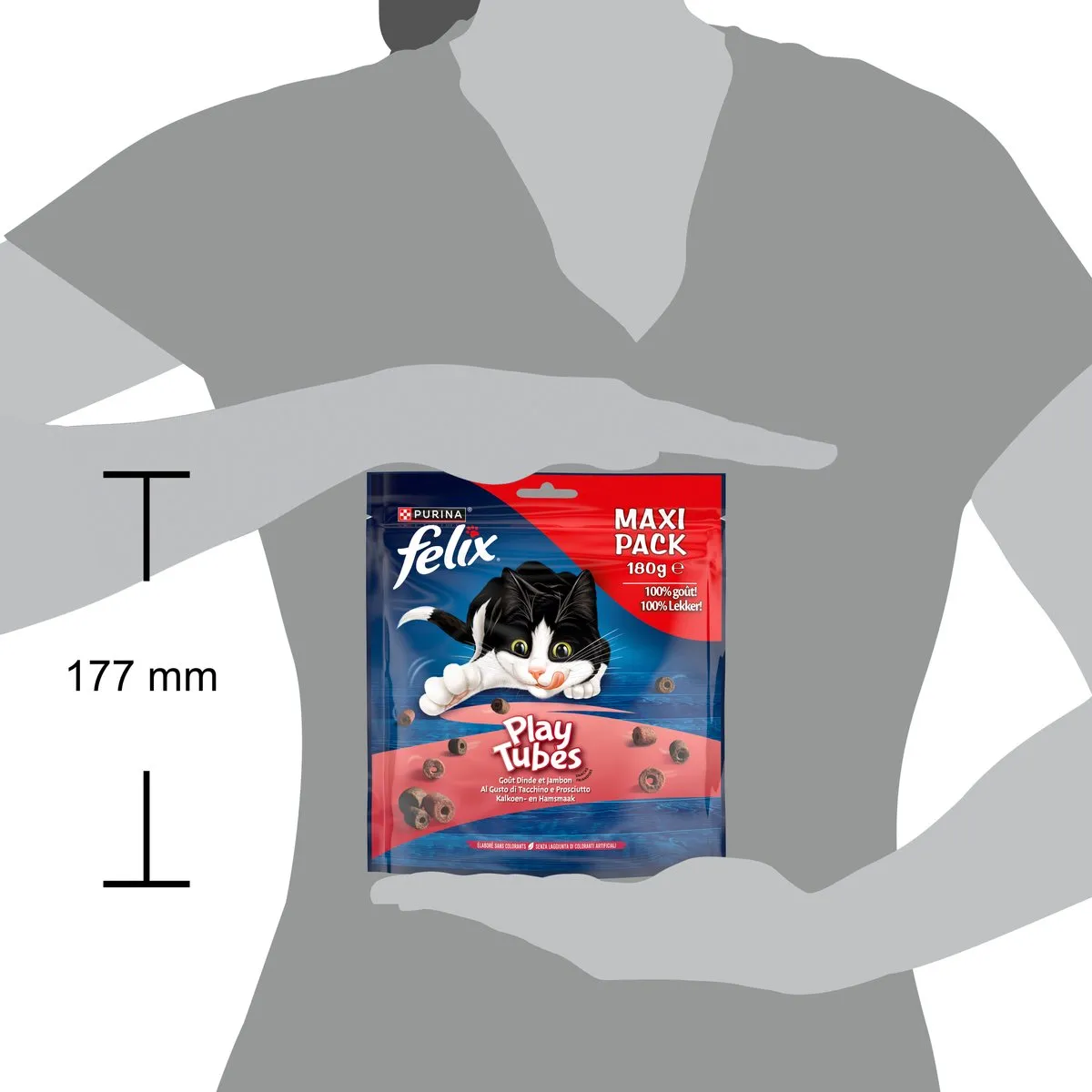 Felix Play Tubes Kalkoen & Ham - 180g