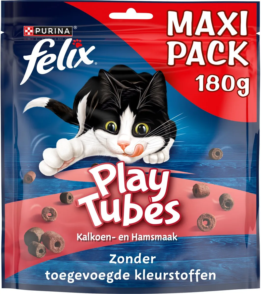 Felix Play Tubes Kalkoen & Ham - 180g