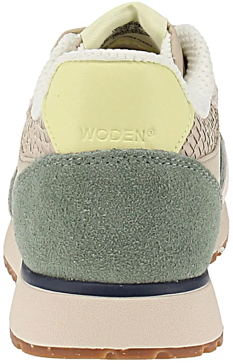 Woden Ronja Dames Sneakers Groen Leer - Maat 38 - afbeelding 5 van 6