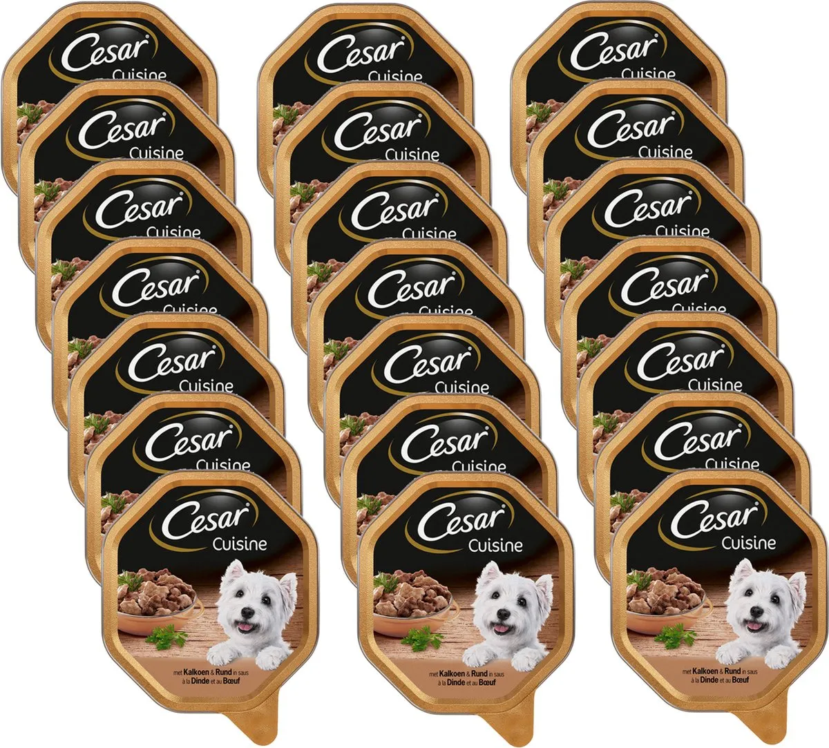 César Alu Cuisine Hondenvoer - Kalkoen & Rund 28x150g