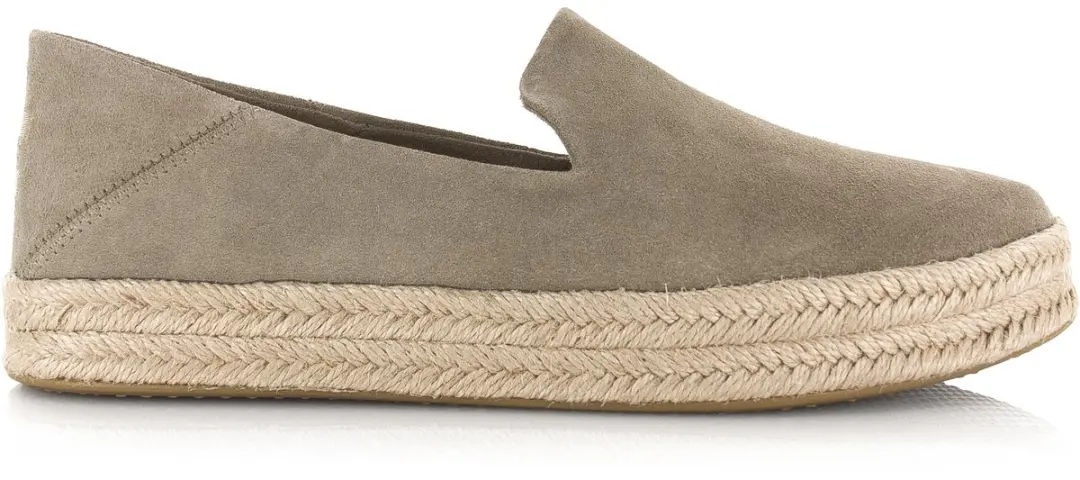TOMS Carolina Slip-ons van Suède Espadrilles - Grijs - afbeelding 2 van 6
