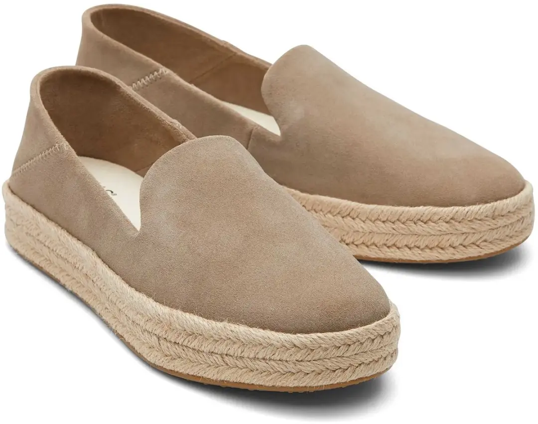 TOMS Carolina Slip-ons van Suède Espadrilles - Grijs - afbeelding 5 van 6