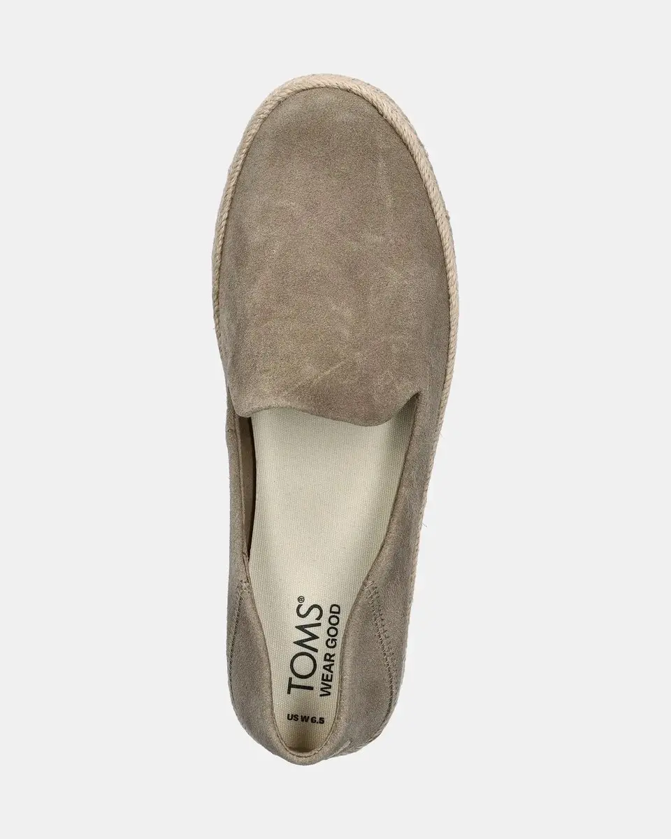 TOMS Carolina Slip-ons van Suède Espadrilles - Grijs - afbeelding 6 van 6