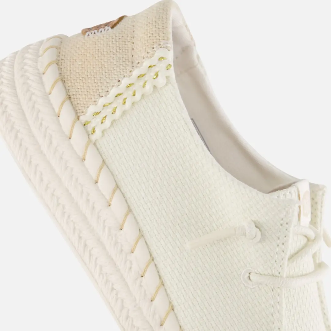 HEYDUDE Wendy Espadrille Woven Instappers - Wit - afbeelding 6 van 6