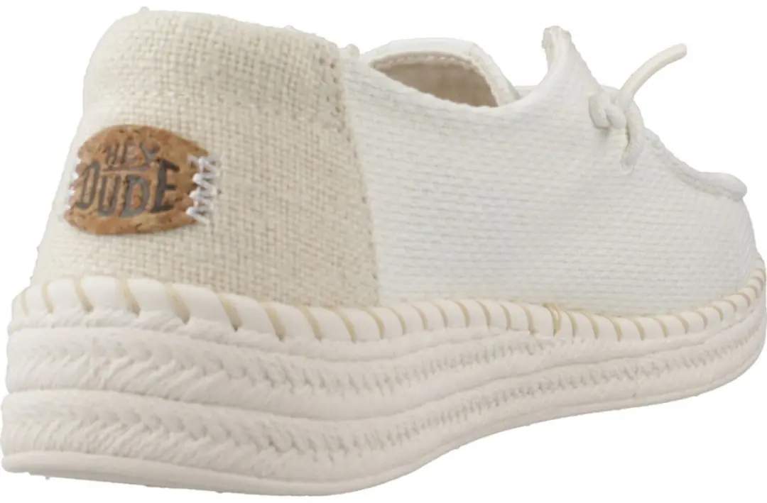 HEYDUDE Wendy Espadrille Woven Instappers - Wit - afbeelding 2 van 6