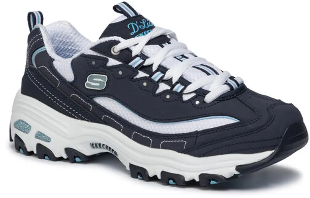 Skechers D'Lites Biggest Fan Sneakers - Navy White - afbeelding 2 van 6