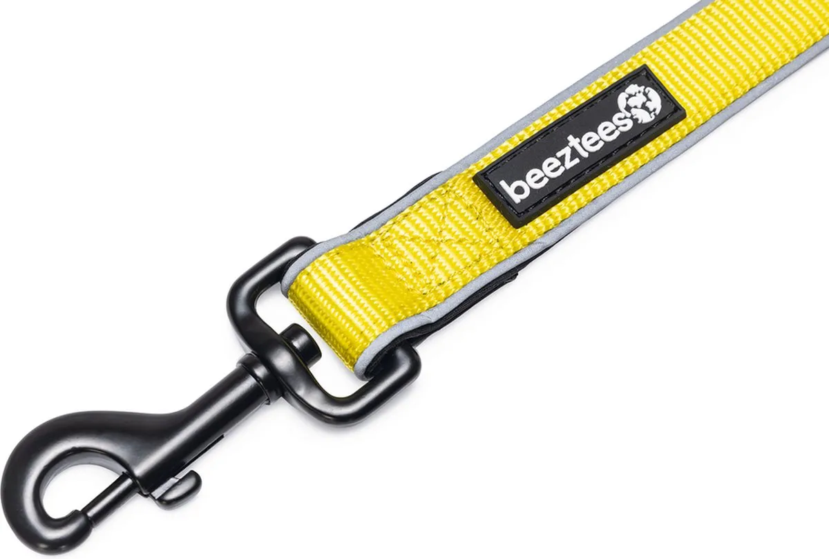 Beeztees Parinca Premium Hondenriem - Nylon Geel 150x2,5cm