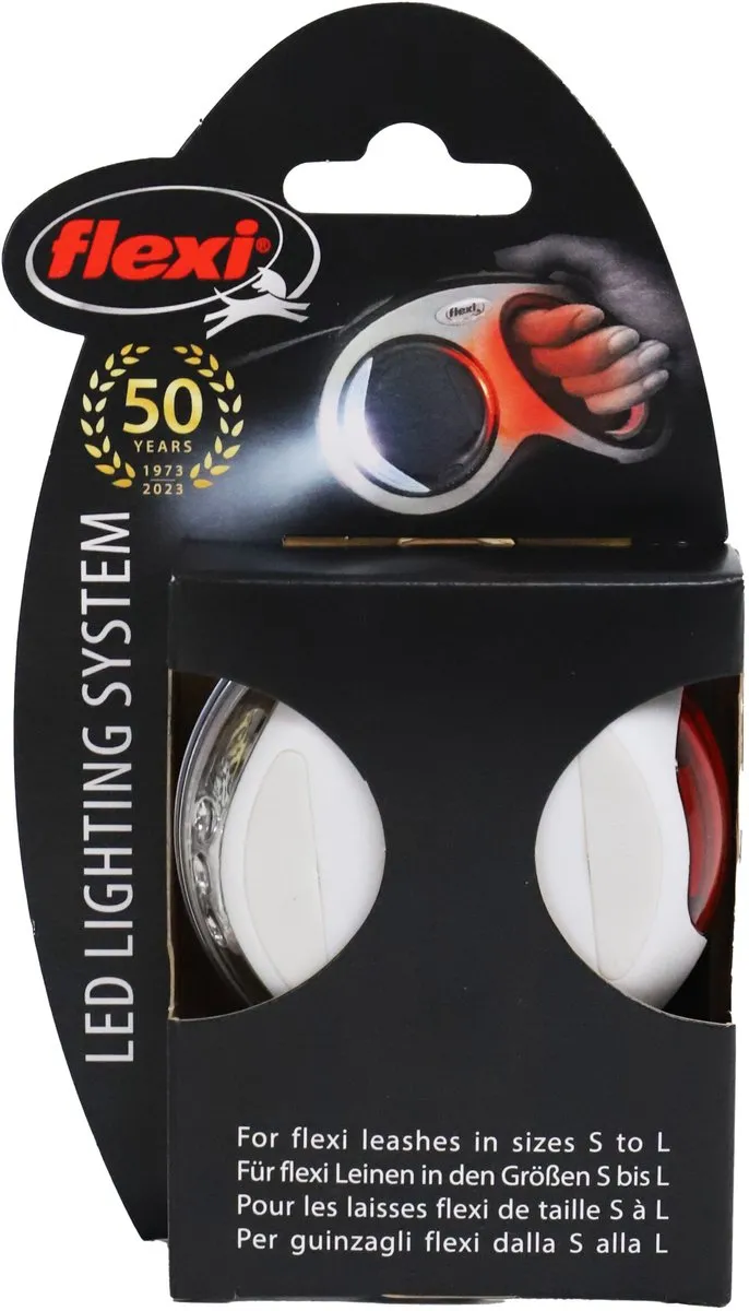 Flexi Vario LED Light System Hondenriem - Grijs