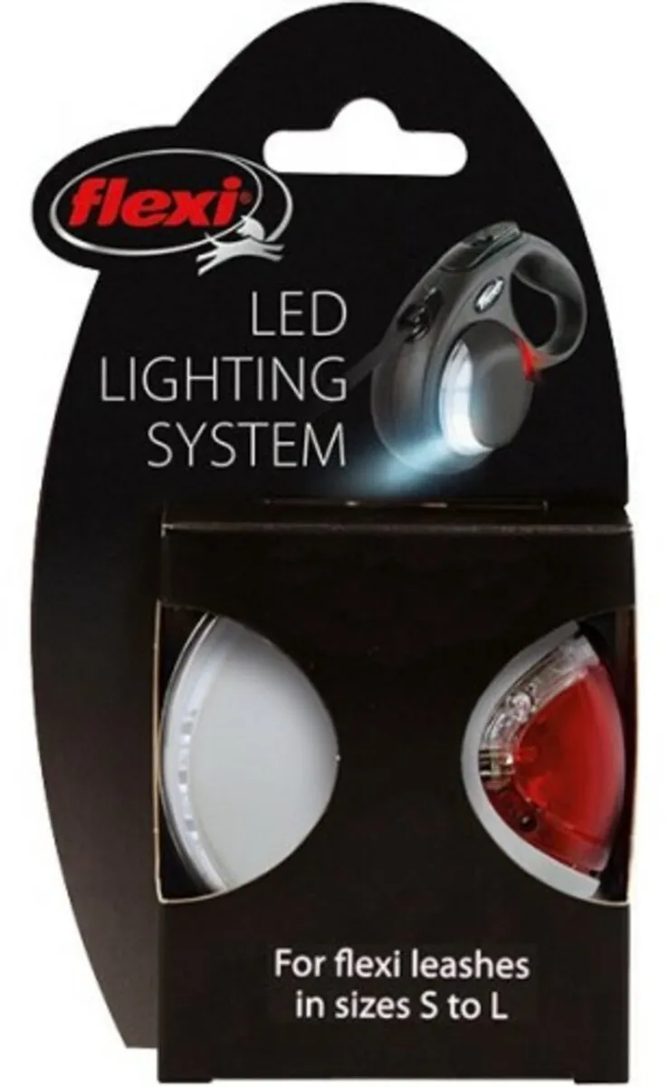 Flexi Vario LED Light System Hondenriem - Grijs