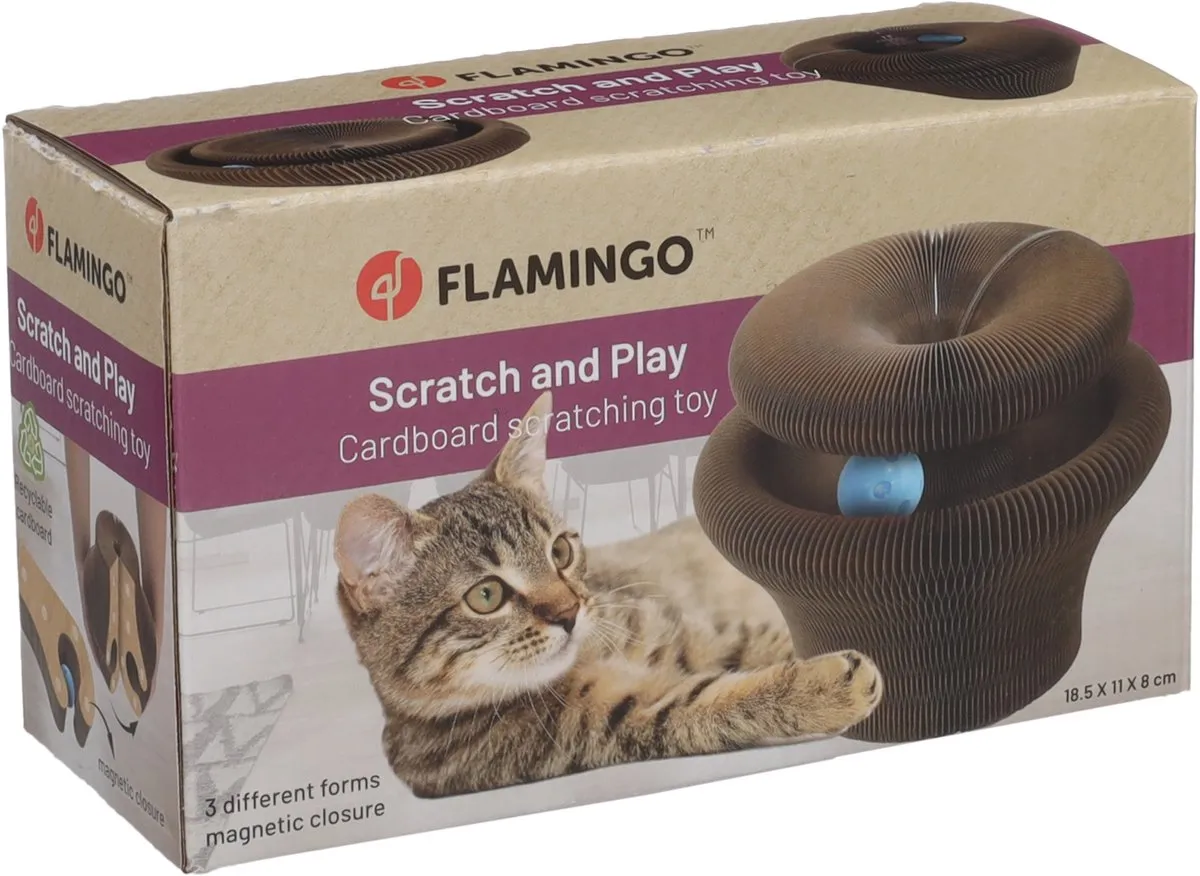 Flamingo Krabspeelgoed Cama - Kartonnen met magneet en belletje - afbeelding 5 van 5