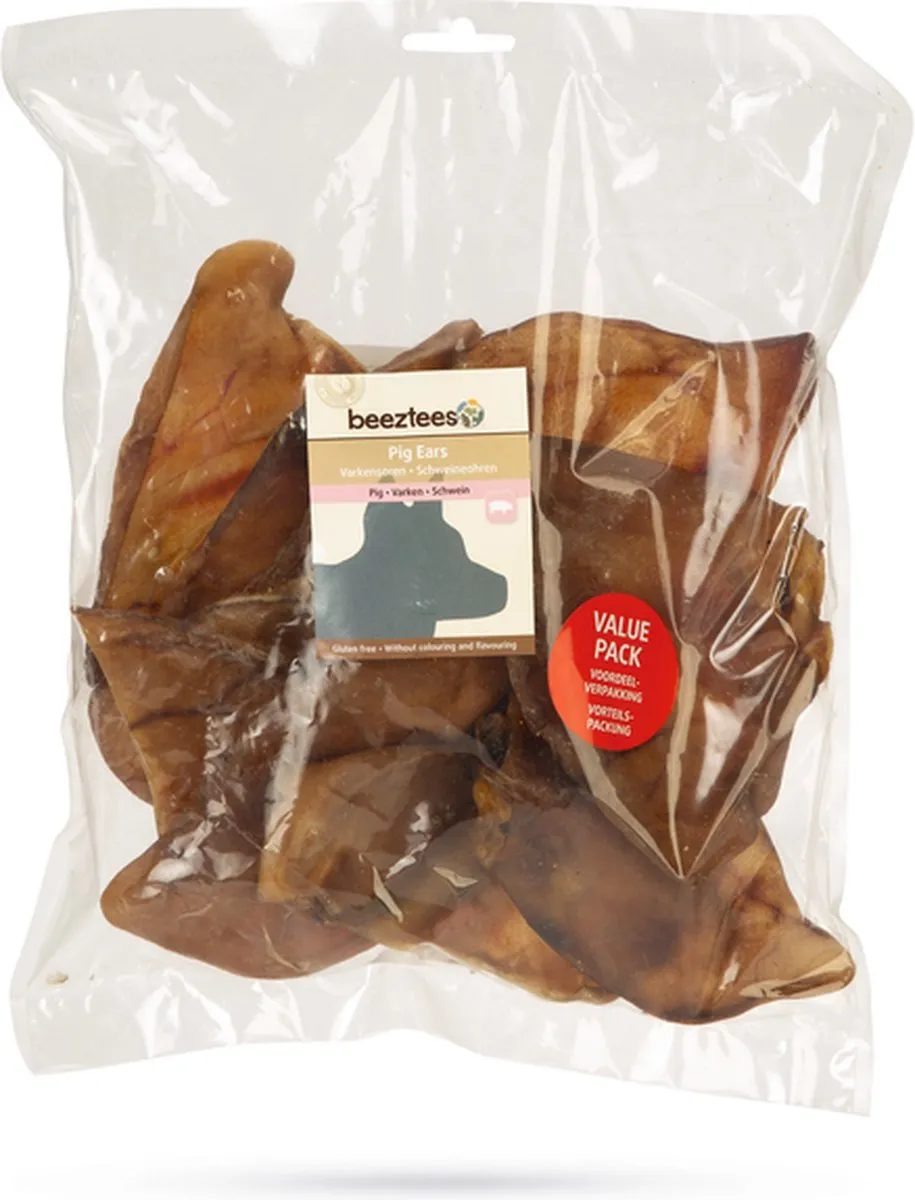 Beeztees Varkensoren Groot - 10 Stuks