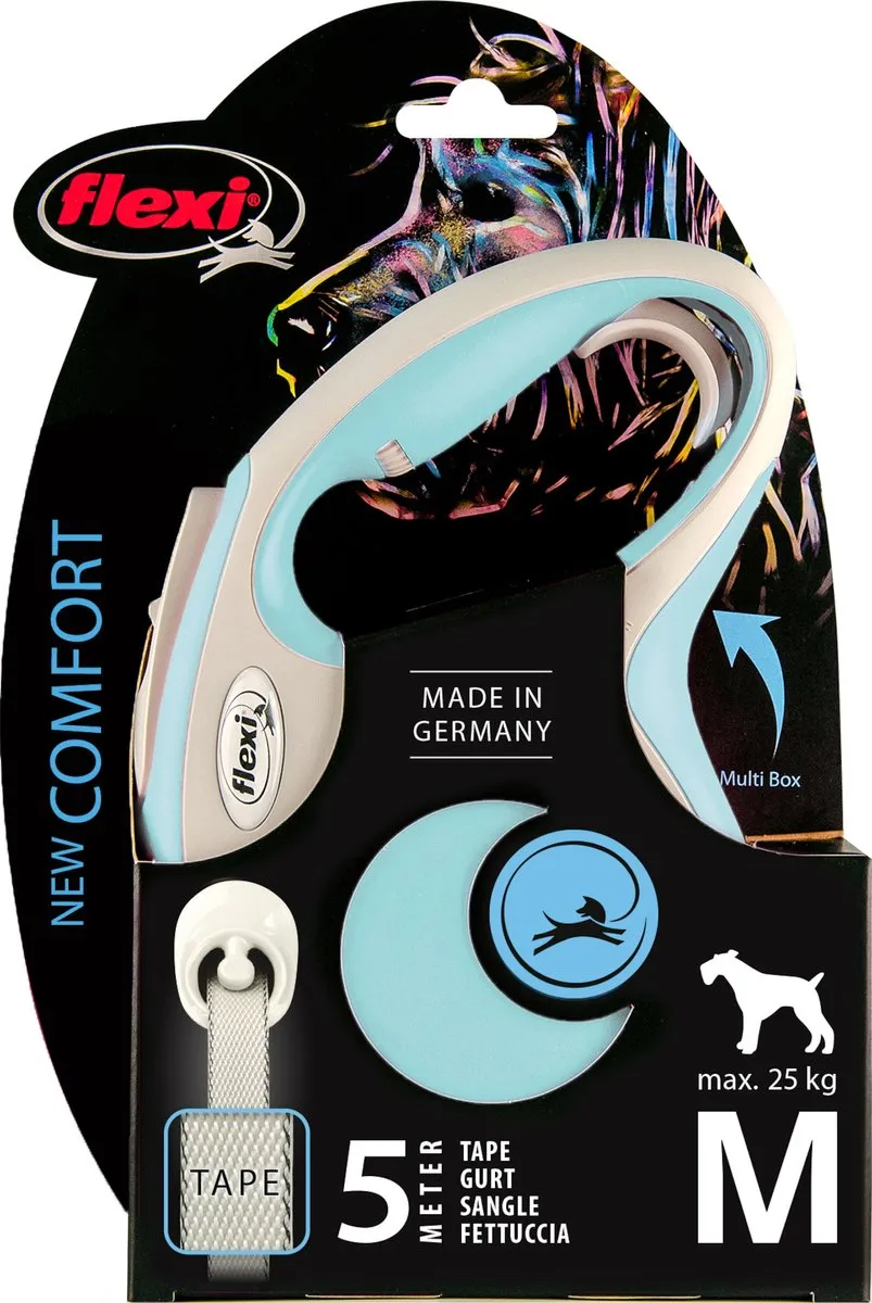 Flexi New Comfort Band M 5M 25KG - Lichtblauw