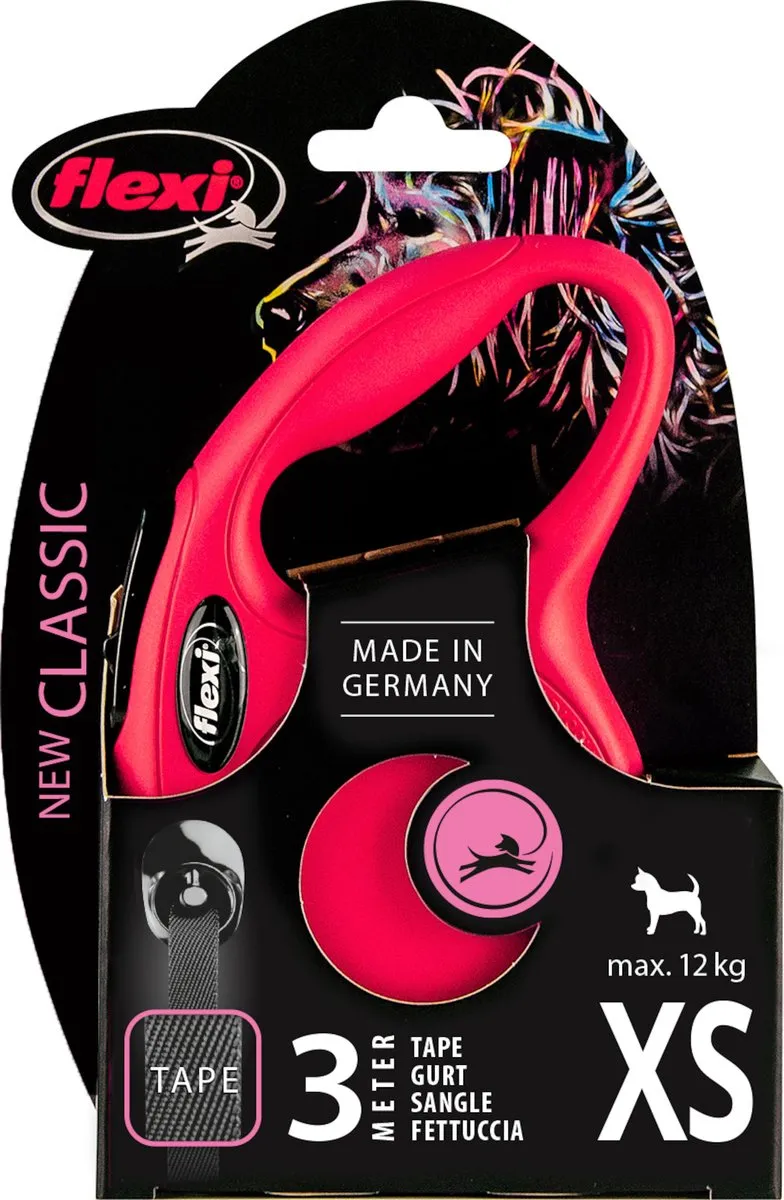 Flexi New Classic Tape Hondenriem - Rood - 3m