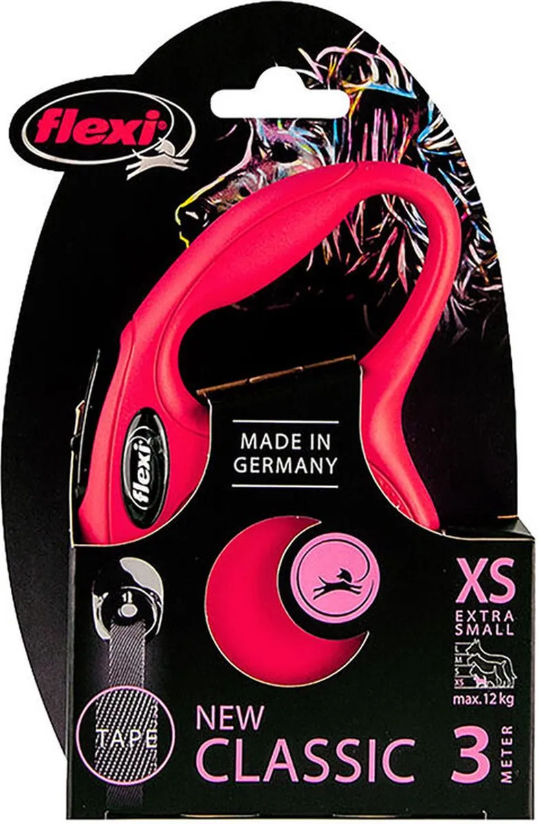 Flexi New Classic Tape Hondenriem - Rood - 3m
