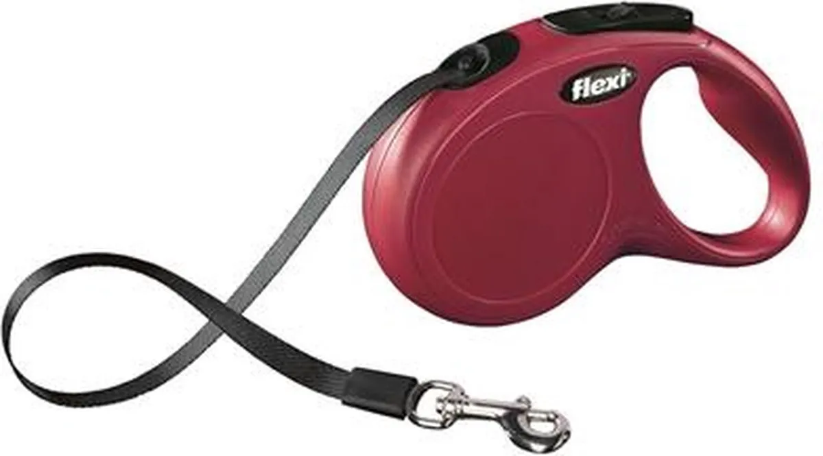 Flexi New Classic Tape Hondenriem - Rood - 3m - afbeelding 6 van 6