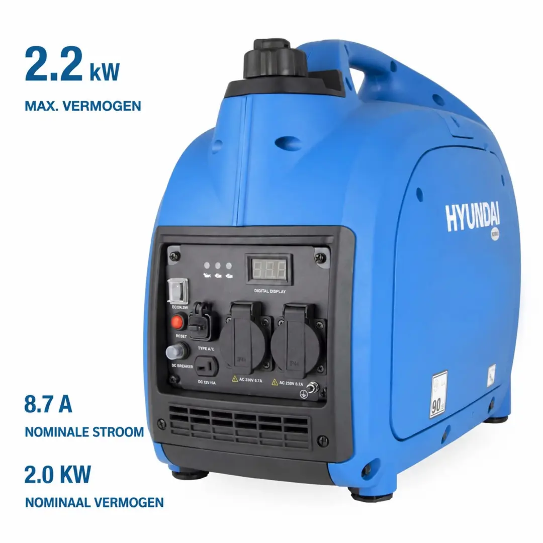 Hyundai HY-IG2000 Inverter Generator - 2200W Piekvermogen - afbeelding 2 van 6