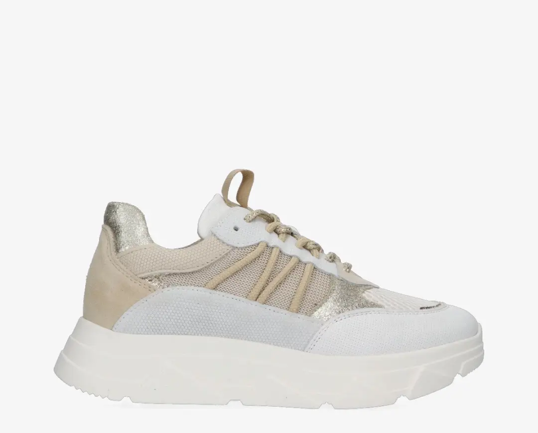 Tango kady fat 435 sneakers dames wit/goud leer