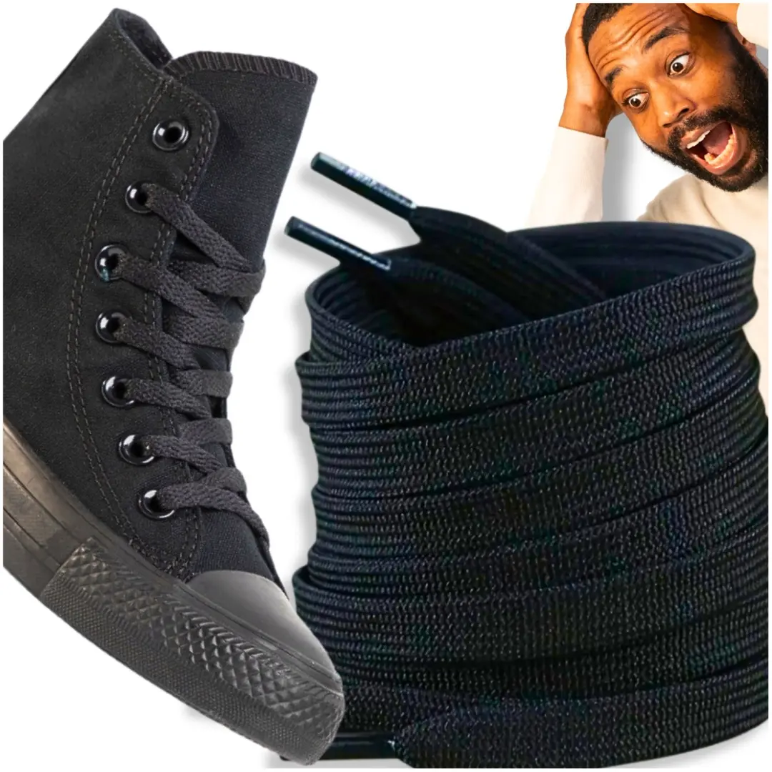 Sterke Zwarte Schoenveters voor Sneakers