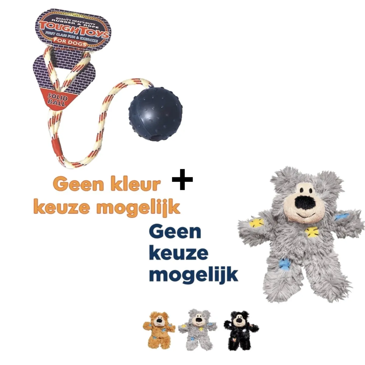 KONG Wild Knots Bear Honden Speeltje - Grijs