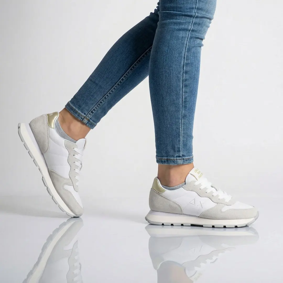 Sun68 Ally Gold Silver Sneakers Dames - Wit - Maat 36 - afbeelding 6 van 6