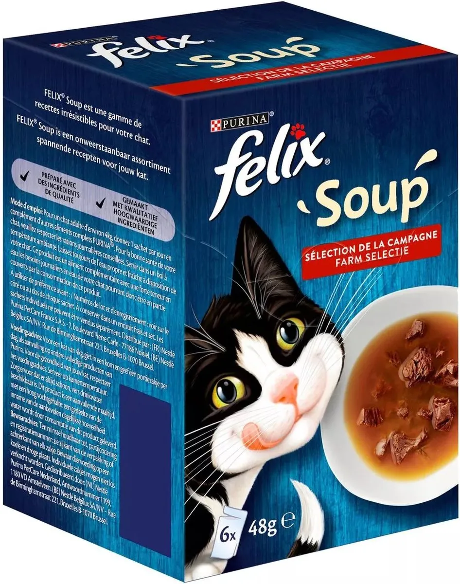 Felix Kattensoep Farmselectie 24 Stuks (4x6)