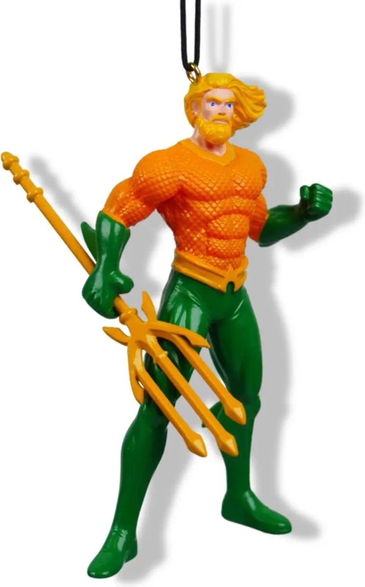 Aquaman 3D Kerstornament 10cm - Geel/Groen - afbeelding 2 van 2