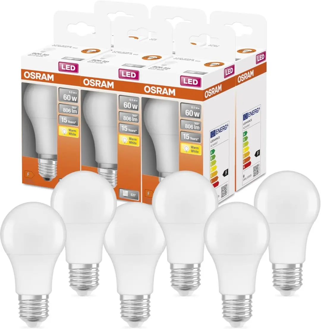Osram E27 LED-lamp 8W 2700K 806lm