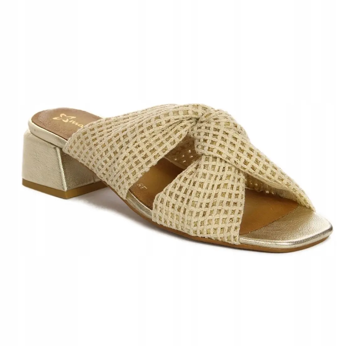 Maciejka Dames Slippers Goud Beige Leer 06955-25/00-0 Maat 36