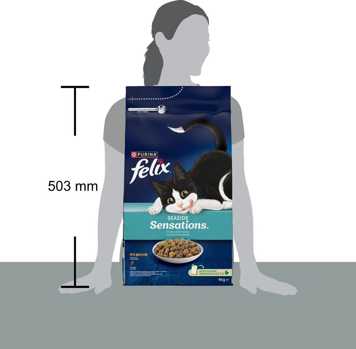 Felix Seaside Sensations Zalm & Groenten Droogvoer - 16 kg