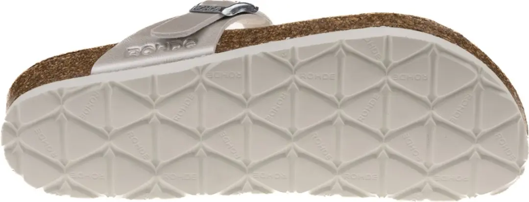 Rohde 5600 Leren Dames Teenslippers - Wit Metallic - afbeelding 6 van 6