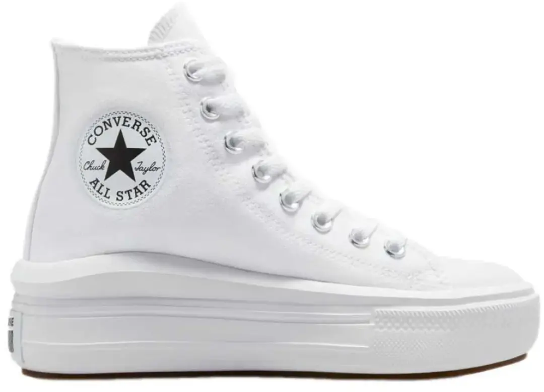 Converse Chuck Taylor All Star Move Hi Dames Sneakers - Wit - afbeelding 3 van 6