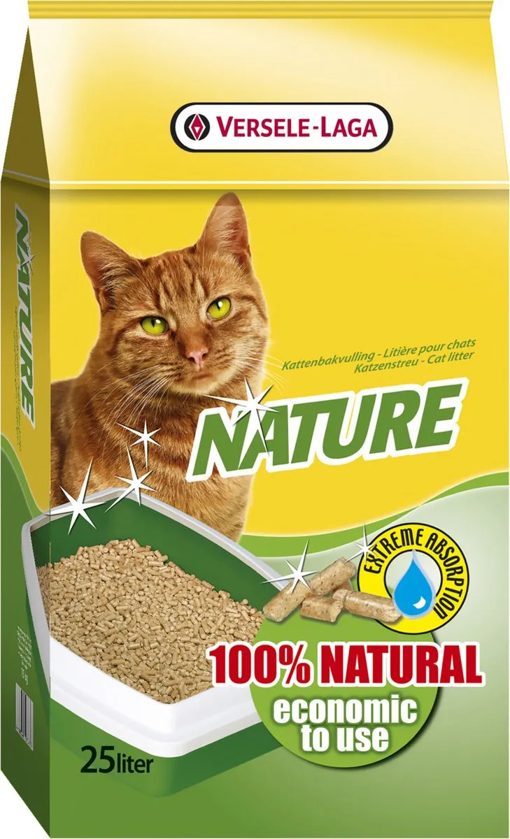 Versele-Laga Nature Houtkorrels Kattenbakvulling 25L