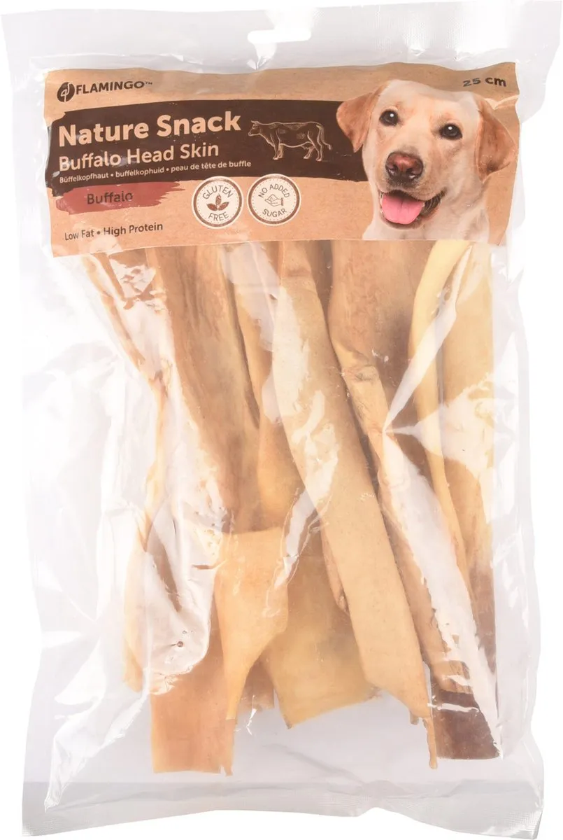 Flamingo Nature Snack Hoofdhuid Honden 25cm 400g - afbeelding 2 van 2