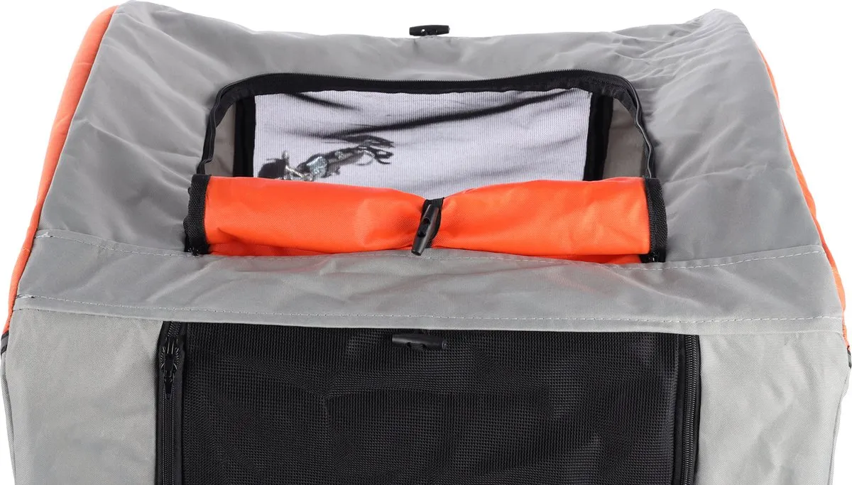 Flamingo Fietskar Jolene - Grijs/Oranje 77,5x58x67cm