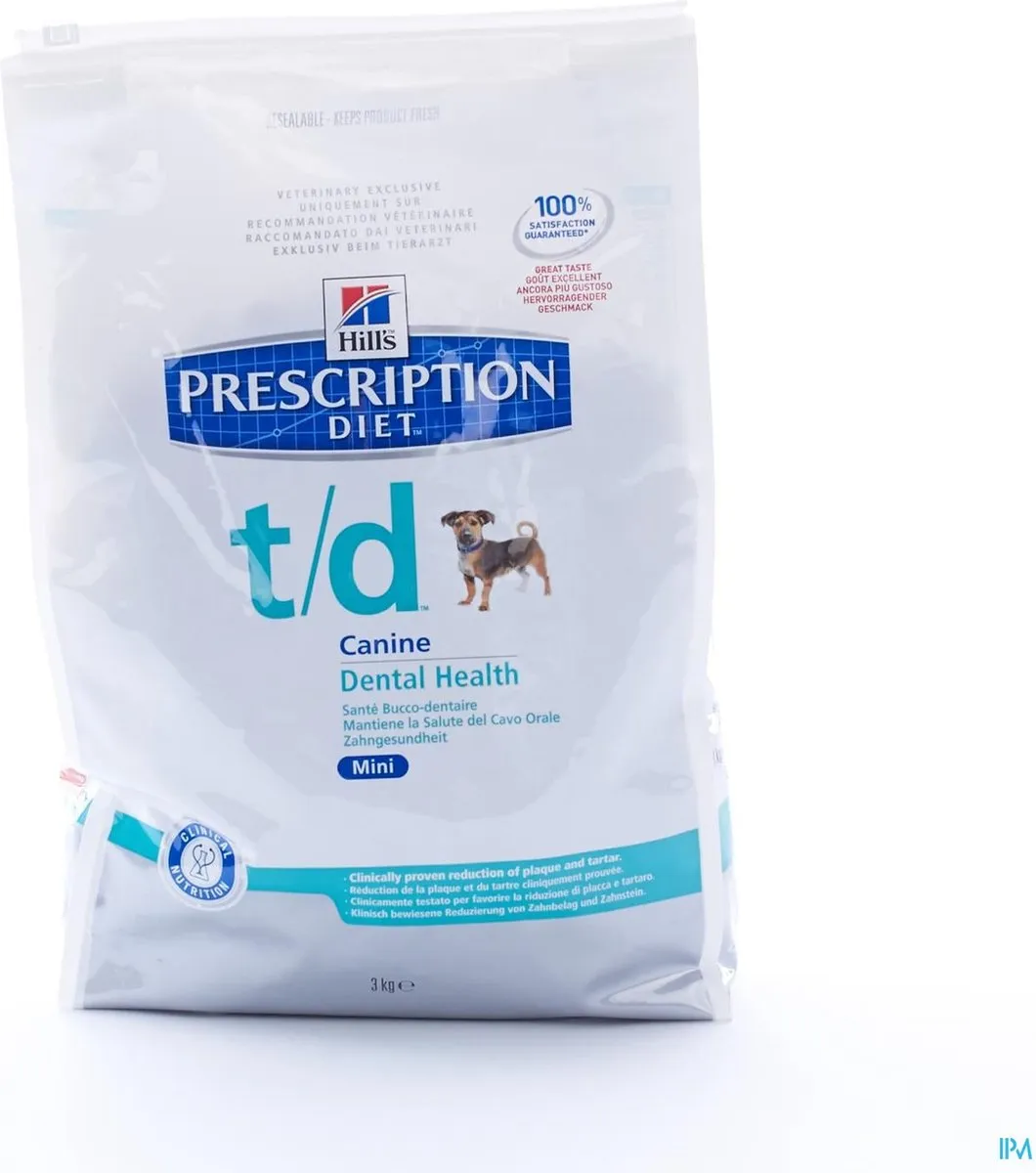 Hill's Canine T/D Mini Hondenvoer - 3 kg