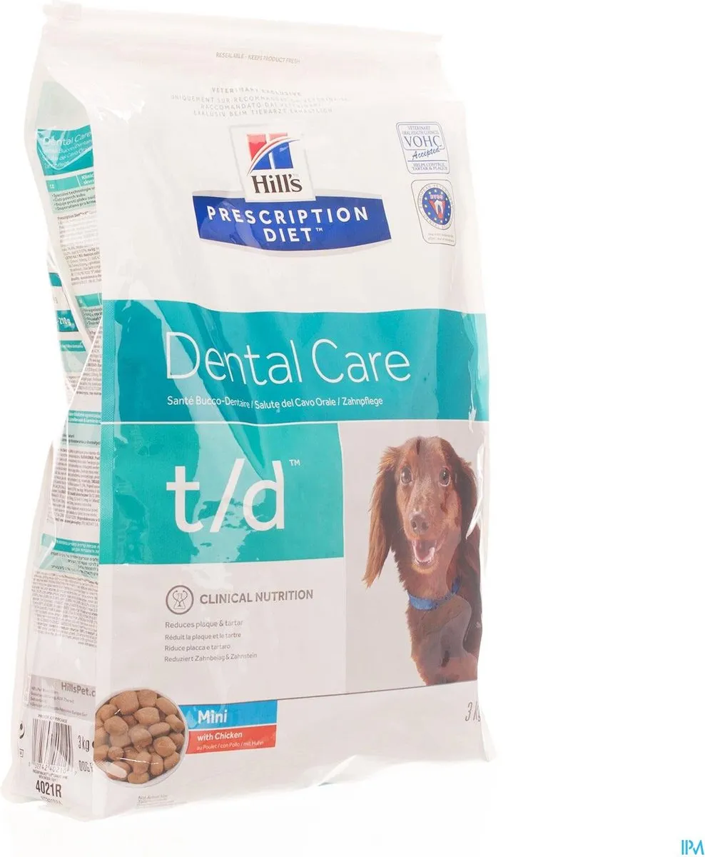 Hill's Canine T/D Mini Hondenvoer - 3 kg