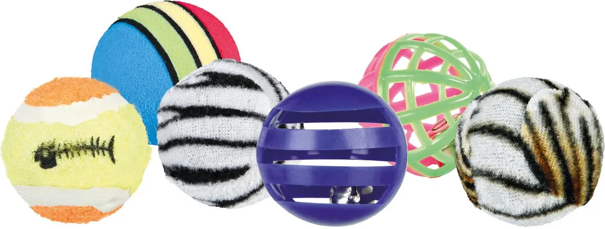 Trixie Set Ballen Ø4cm - 6 Stuks Geel