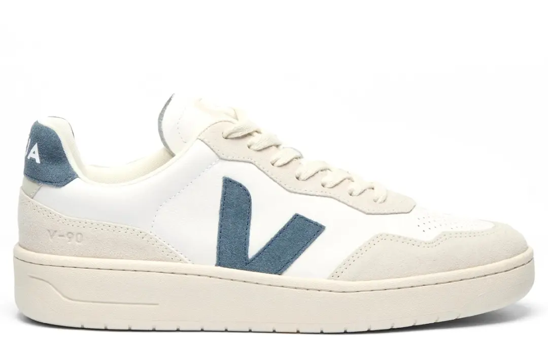 Veja Sneakers V-90 Wit/Blauw