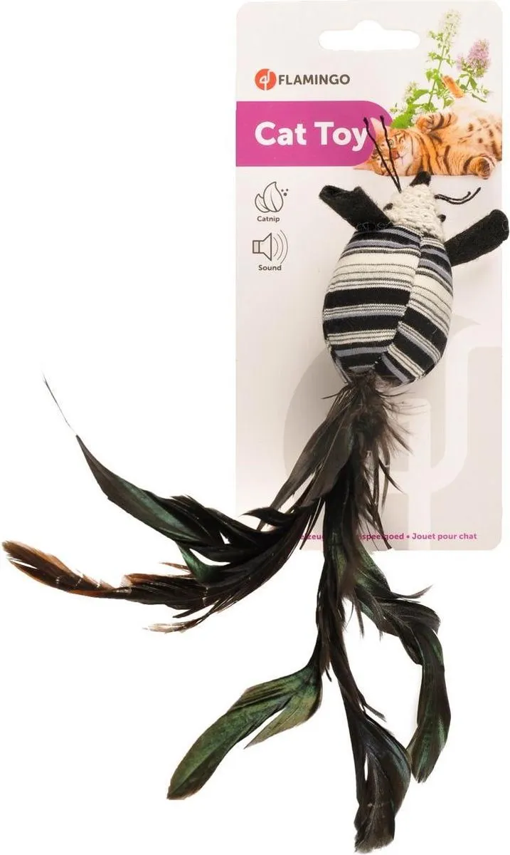 Flamingo Pirin Muis Kattenspeelgoed - Zwart