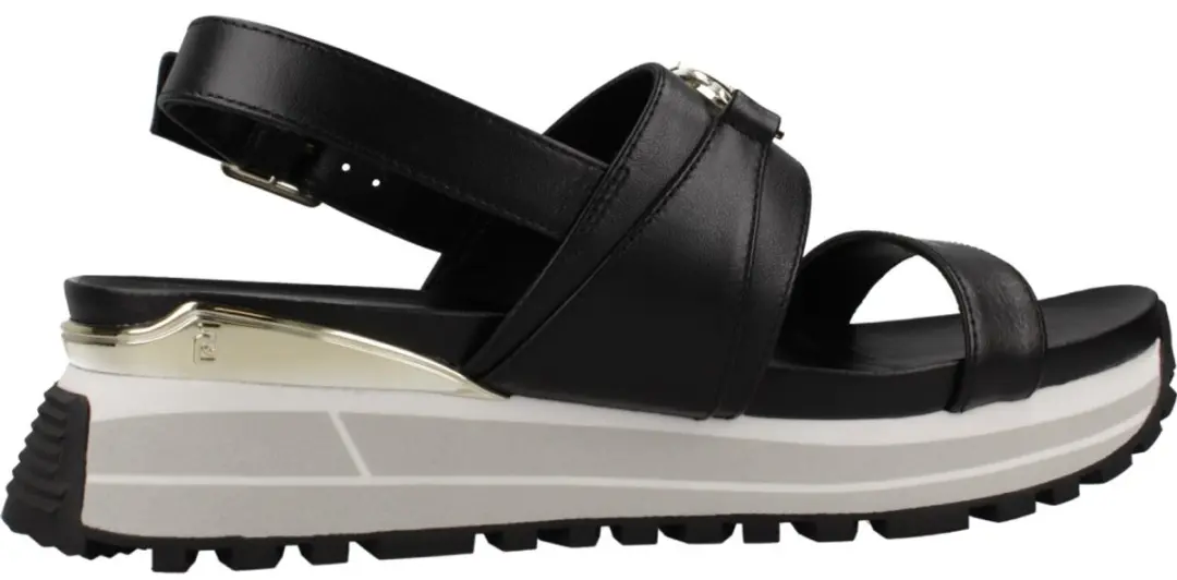 Dames Platform Sandalen Zwart Wit